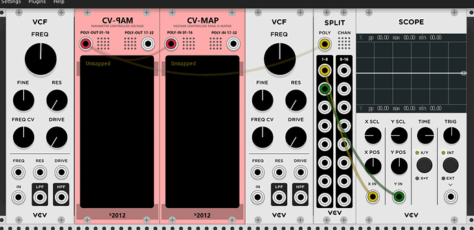 module cv-map for cv-controlling any knob  slider or switch - development