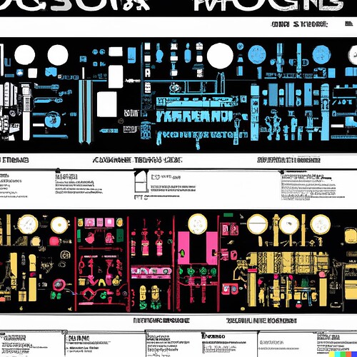 DALL·E 2022-08-13 12.01.42 - highly detailed full colour diagrams of moog synthesizers