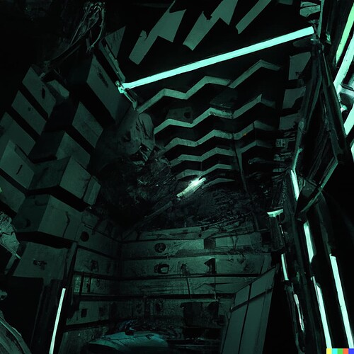 DALL·E 2022-08-13 12.00.14 - A photorealistic render of a cavern filled with arcane synthesizers and cyberpunk lighting