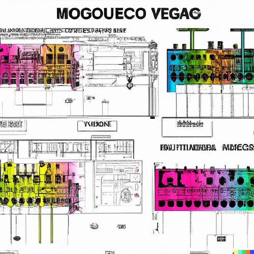 DALL·E 2022-08-13 12.01.25 - highly detailed full colour diagrams of moog synthesizers