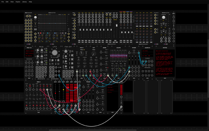 VCVRack - Dark Theme (Red Flavour)