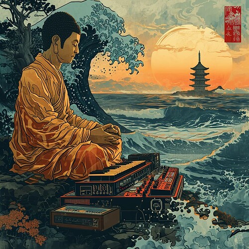 purf_buddha_meditating_over_a_modular_synthesizer_ukiyo-e_5ea9d3b4-7e2e-481b-9fe2-d11ec8224385