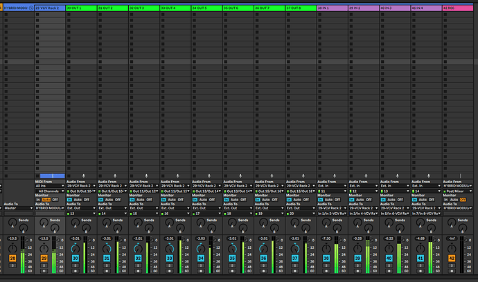 Ableton routings