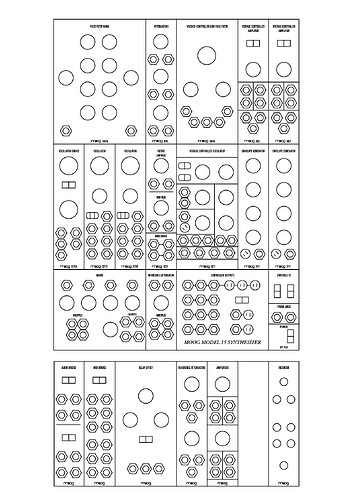 Moog Model 15 Patch Sheet