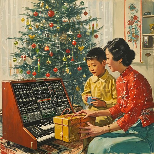 clone45_Vintage_christmas_scene_with_a_chinese_family_in_an_ame_c5644318-a45f-47f5-8600-052c9a5aa14b