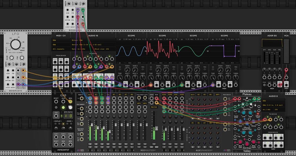 Expert Sleepers Es8 Ableton Live 11 VCV Rack 2 VST ADAT Set up