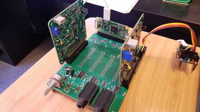 Physical boards with 3340 VCO cards and backplane/VCA/audio out