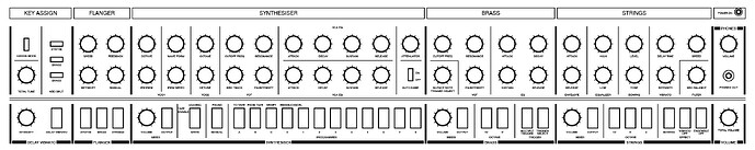 Korg Trident Mk II Patch Sheet