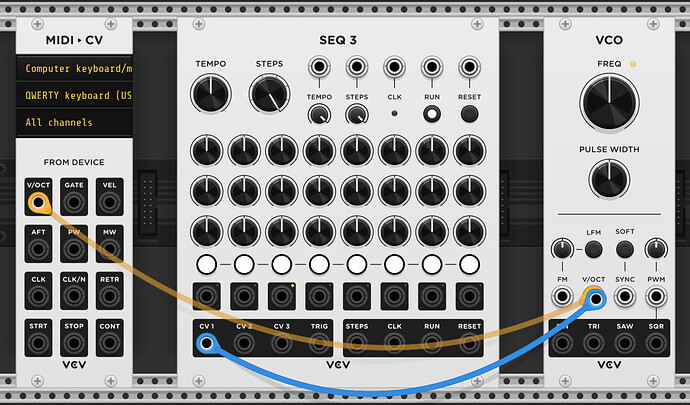 A mock up of a summing stacked input